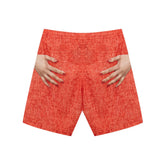 Isaia Red Polyester Swim Shorts